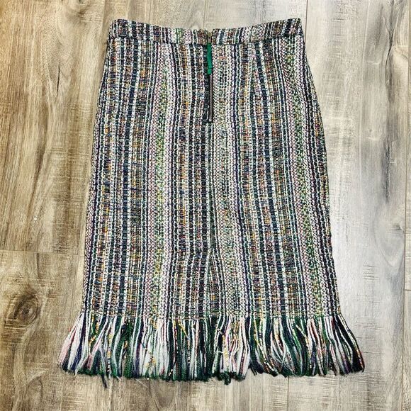 Anthropologie Maeve Women's Size 6 Multicolor Tweed Pencil Skirt Midi - Picture 2 of 4